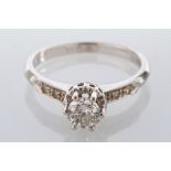 An 18ct gold diamond single stone ring, the brilliant cut diamond, estimated to weigh, 0.