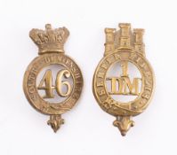 A 46th Regiment of Foot (South Devonshire) Glengarry badge with Queen's crown,