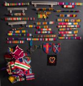 Quantity of various WWI and WWII medal ribbons and bars etc.