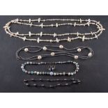 A small collection of cultured pearl jewellery, including inter alia a pair of 'Tahitian,