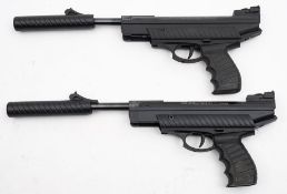 Two Webley Typhoon air pistols, one .22 calibre serial number '011624329' the other .
