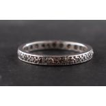 A single-cut diamond eternity ring, total estimated diamond weight ca. 0.