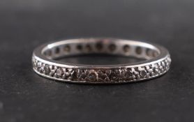 A single-cut diamond eternity ring, total estimated diamond weight ca. 0.