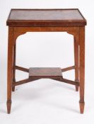 An Edwardian mahogany and inlaid rectangular occasional table,