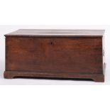 An early 19th-century oak rectangular box;