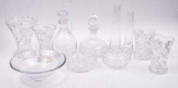 A mixed group of cut and other glass, co