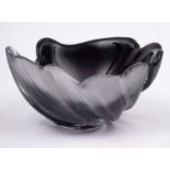 A Mats Jonasson moulded glass bowl of gr