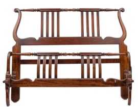 A mid 20th century mahogany bed frame, w