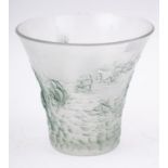 A Barolac moulded glass vase,