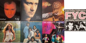 A group of seven Vinyl LPs by Phil Collins, John Denver, Marmalade, Twiggy, Manhattan Transfer,