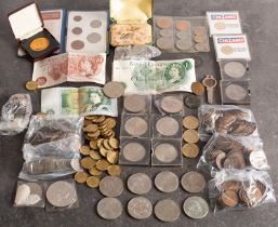 A bag of miscellaneous coins.