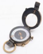 A WWI period brass Vernier Compass, maker Anglo -Swiss Association,