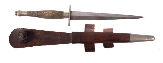 A WWII Fairbairn Sykes Fighting Knife, Second pattern,