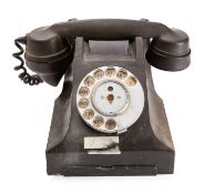 A 1930's black Bakelite telephone, GPO series 300 332.
