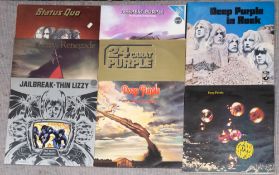 Five Deep Purple LPs, two by Thin Lizzy,