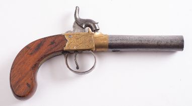 A 19th century percussion cap boxlock pistol, maker Smith, London,