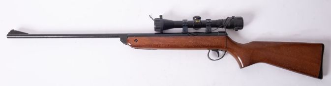 A BSA Meteor .22 calibre air rifle, serial number 'TH41861' fitted BSA 'Deerhunter' sight.