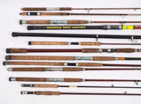 Daiwa and others. A group of various coarse and fly fishing rods.