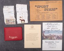 An mid 20th century Autograph Album of Jockeys and Show Jumpers and others, including Dick Francis,