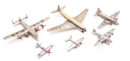 Six Dinky Toy planes comprising of ;- B.O.A.