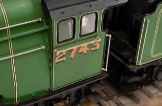 A 3 1/2 inch scale model of the LNER Class A3 4-6-0 locomotive, 'Felstead', number 2743,