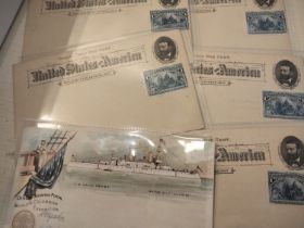 United States of America collection in box with earlies, fancy cancels,