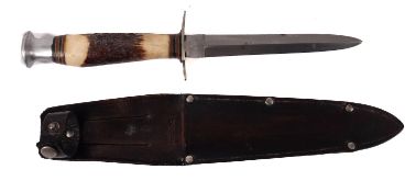 A WWII British Commercial Fighting Knife, maker William Rogers, Sheffield,