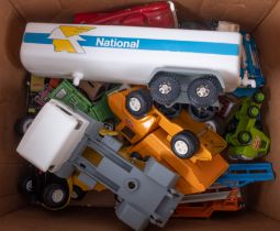 A collection of toy cars, including Tonka, Matchbox, Lesney, etc all play worn, (a lot).