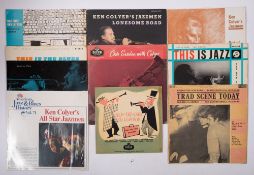 Nine LPs: eight by Ken Colyer's Jazzmen (includes a 10” LP and early issues) and The Trad Scene