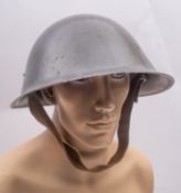 An Italian army steel helmet, with black leather liner, together with a MK.