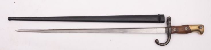 A French 1874 pattern Gras sword bayonet,
