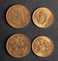 An Edward VII Sovereign dated 1909 and a half sovereign dated 1914 total weight ca.