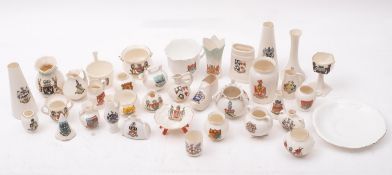 A collection of Goss crested ware, various shapes and crests, including historic shapes etc, (35).