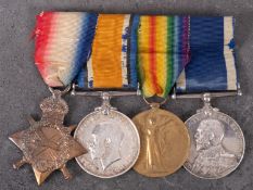 A WWI group of four to ' M1573 H F Merrifield ERA 4 RN' 1914-15 Star, War Medal,