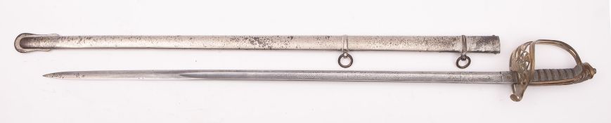 A Victorian Officer's Sword, engraved 'E K Lloyd 28th Regiment',