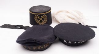 Two Imperial German Navy cloth caps,
