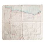 Three RAF silk maps,