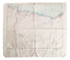 Three RAF silk maps,