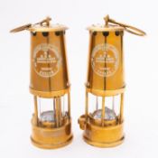 Two modern all brass Protector Lamps and Lighting Co Ltd,