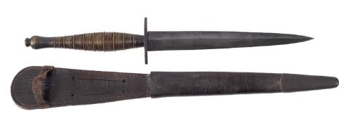 A WWII Fairbairn Sykes Fighting Knife, Second Pattern, Commercial Variant,