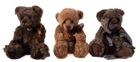 A group of three Charlie Bears after designs by Isabelle Lee, 'Carter',