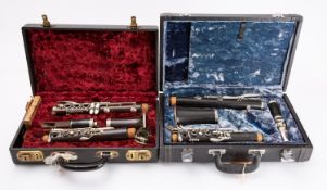 A 20th century Nickle and hardwood clarinet by A.