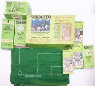 A collection of Subbuteo including 10 teams, trophies, box of fence, pitch & accessories.