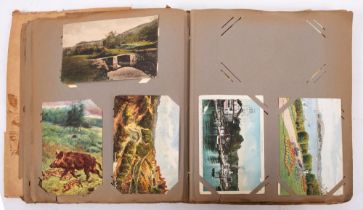 An early 20th century postcard album and contents, GB topographical, including Temple bar,