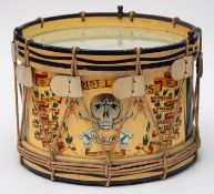 A 17th/21st Lancers Regimental drum,