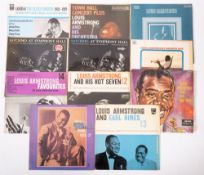Eleven Louis Armstrong LPs including 'Louis Armstrong and the Blues Singers' (many early issues).