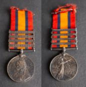A Queen's South Africa medal with four clasps to 'Lieut A.F. Persse, R Irish Rgt.