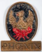 A cast Iron Phoenix Fire Insurance plaque, 20.5cm high.