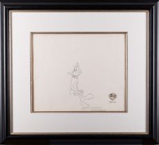A Warner Brothers Daffy Duck 'Duxorsist' Production drawing, No. 18631.