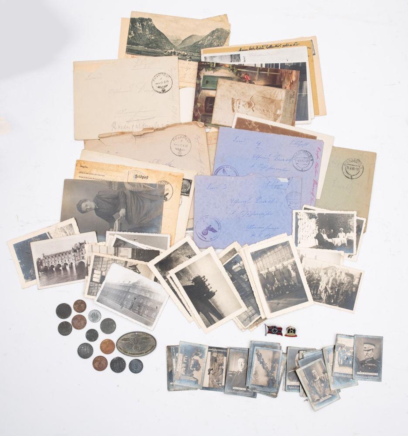A collection on WWII German manuscript letters with post marks circa 1943, - Image 3 of 4